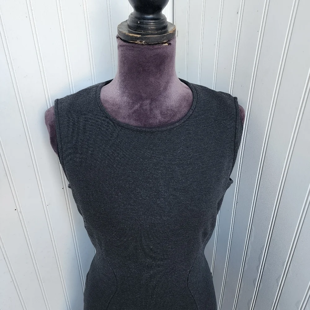 Michael Kors Made in Italy Charcoal Gray Dress Designer Luxury Women Flare Sz 10